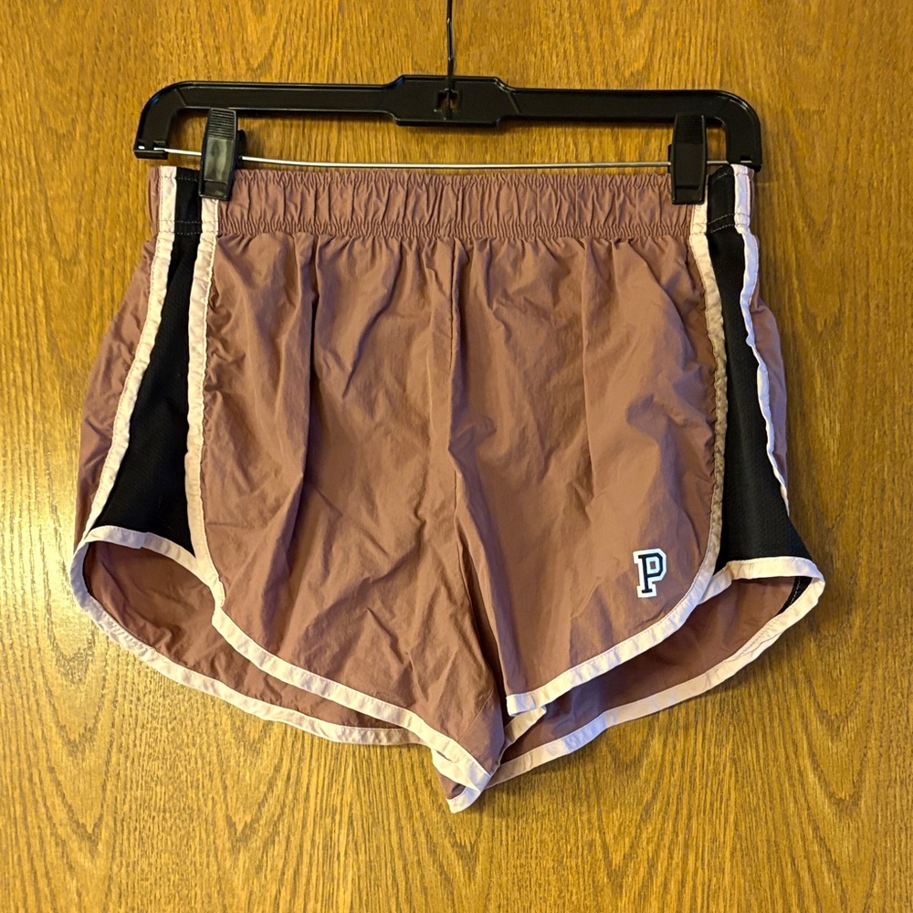 PINK Victoria's Secret Mauve and Black Athletic Shorts